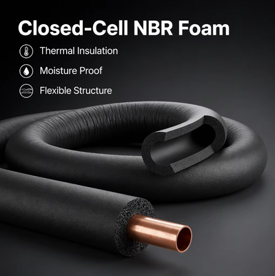 Flexible NBR Rubber Foam Insulation Tube Premium Thermal Barrier for HVAC Pipeline Thermal Retention Energy Saving Industrial Heat Protection