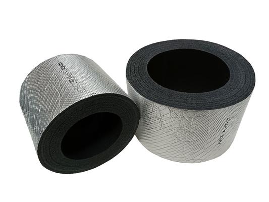 HVAC Duct Insulation Roll Polyethylene Cross Linked Foam XLPE Rolls With Aluminum Foil And Adhesive Glue สูตรปรับปรุงความอ่อนแอของอากาศ