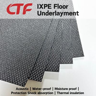 IXPE แผ่นรองซับความชื้นสำหรับพื้นกันความชื้น IXPE เหมาะสำหรับพื้น PVC SPC ในโรงพยาบาลโรงแรมอพาร์ทเมนท์ทันสมัย