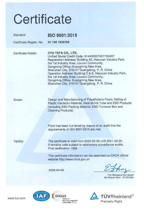 โฟมพอลิโอเลฟินเซลล์ปิดเชื่อมต่อกัน XPE / IXPE แผ่นกันความร้อนสําหรับก่อสร้างและ HVAC 25